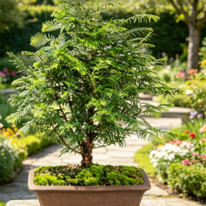 Bonsai Live Dawn Redwood Bonsai Tree, Outdoor - Medium, 3 Year Old, 14 to 20 Inches Tall - Includes Decorative Ceramic Bonsai Pot