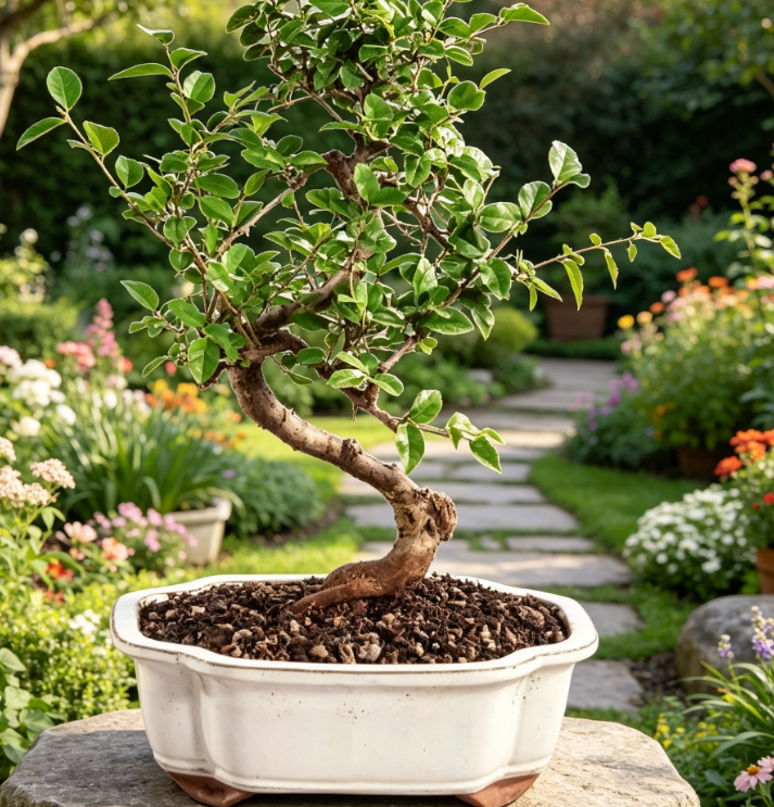 Bonsai Live Chinese Sweet Plum Bonsai Tree - 5 Years, 6 to 10 in - Indoor Bonsai in Ceramic Bonsai Pot - Image 2